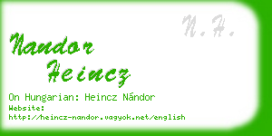 nandor heincz business card